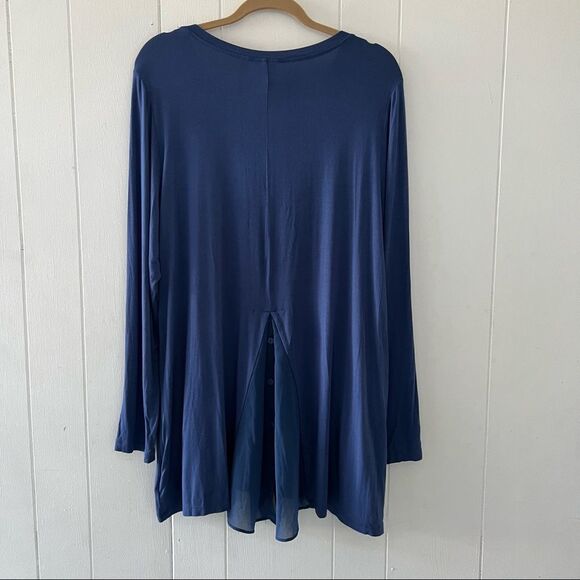 Logo By Lori Goldstein Chiffon Detail Tunic Top - Picture 5 of 9